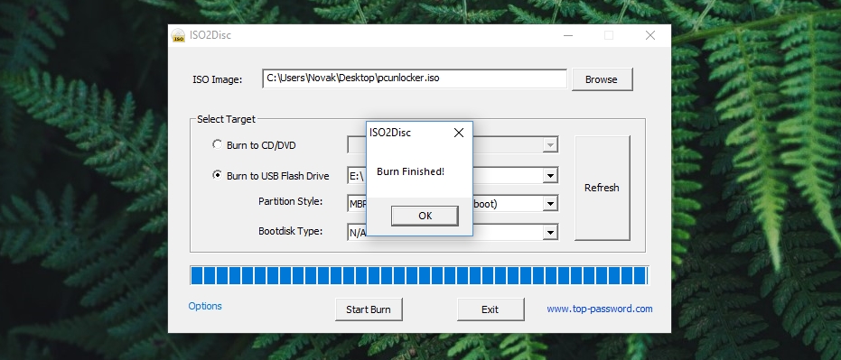 pcunlocker iso to usb