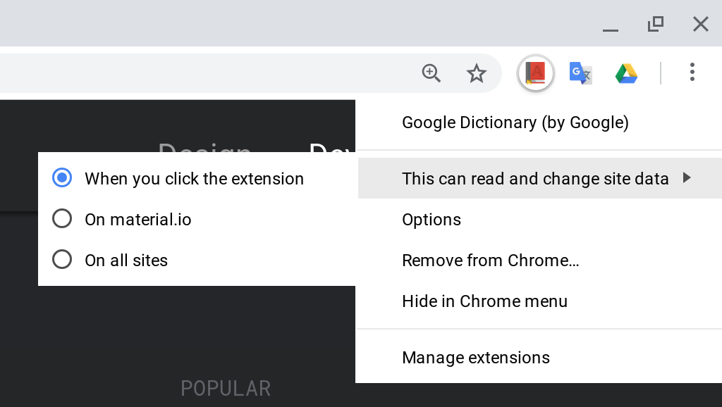 Chrome Extension Permissions