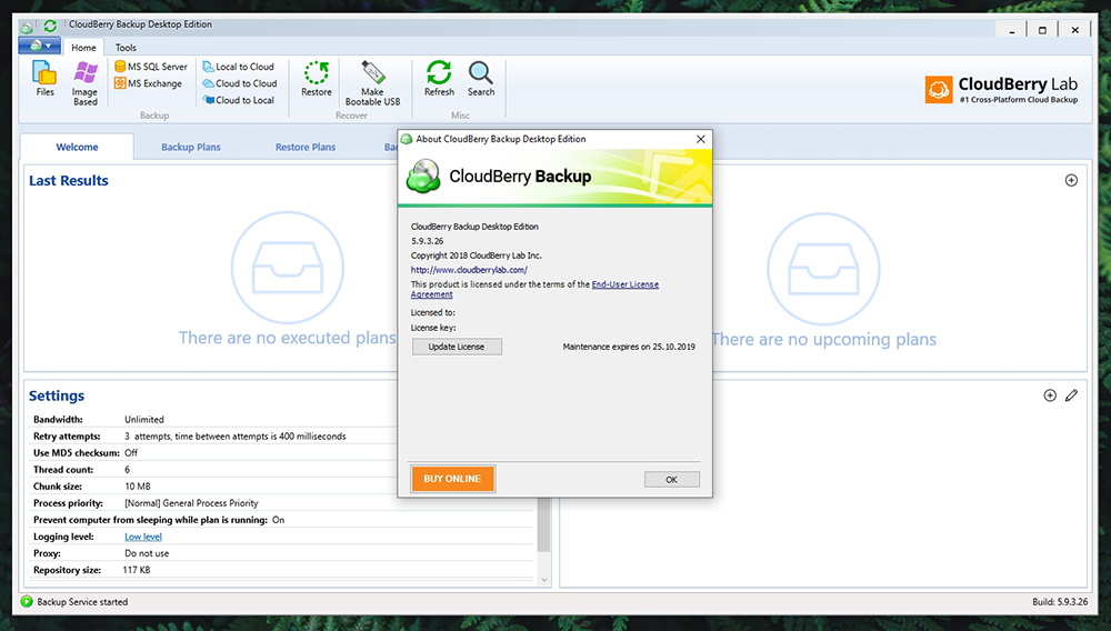 CloudBerry Backup - Version License