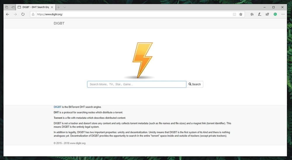 digbt - dht search engine