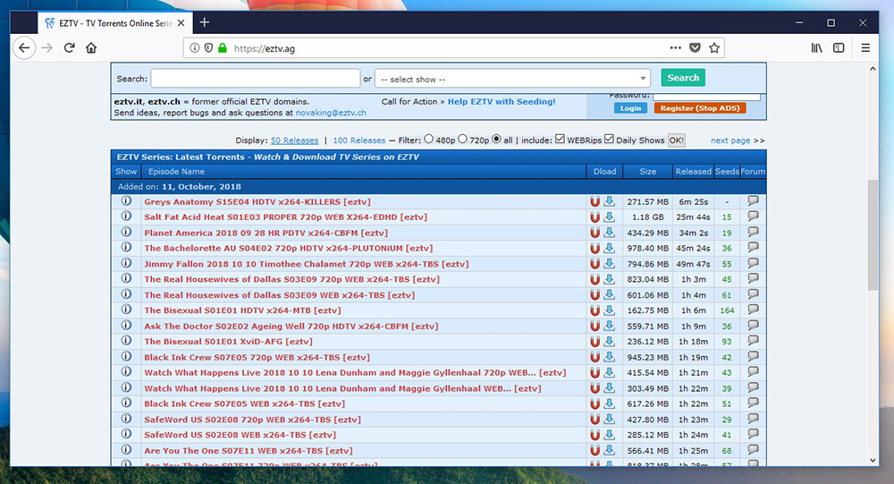 eztv channels list