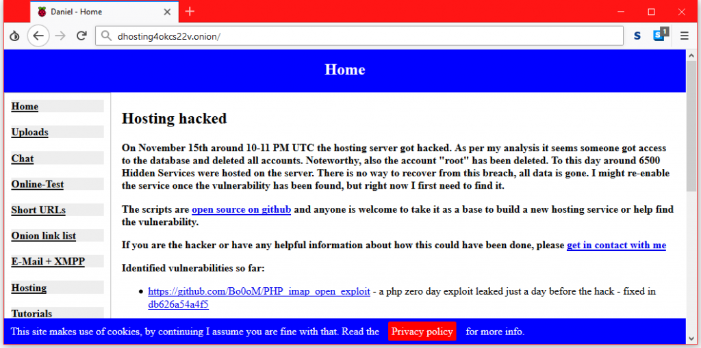 Attackers Take Down 6 500 Daniel S Hosting Dark Web Websites Images, Photos, Reviews