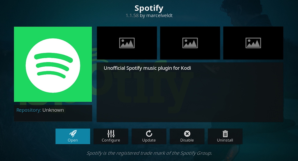 Spotify for Kodi