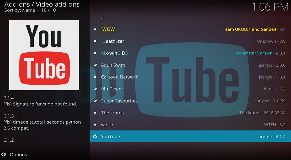 instruction for kodi repository addons