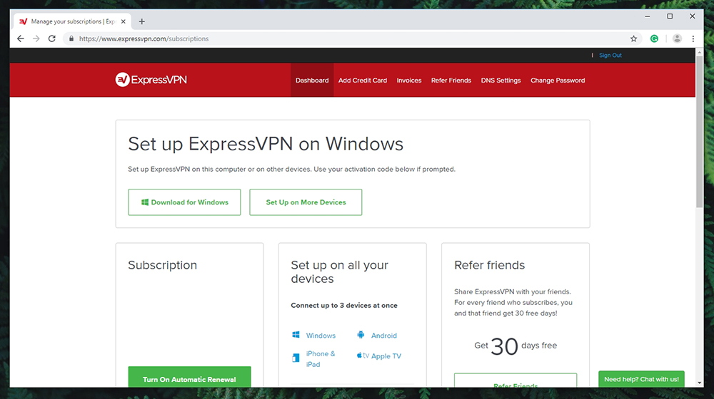 expressvpn login