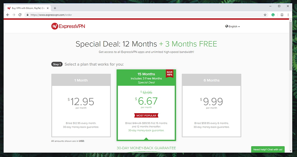 ExpressVPN - Pricing