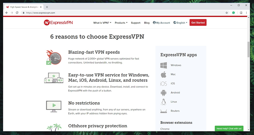 ExpressVPN - Prominent Features