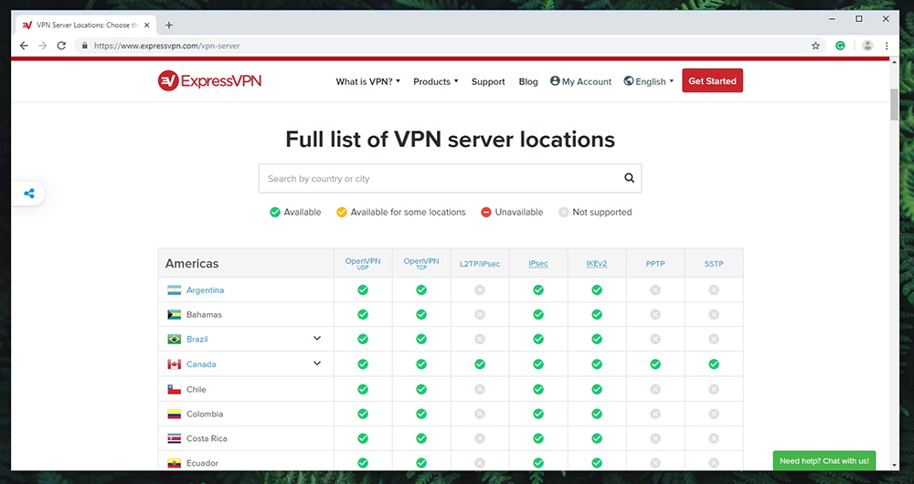 ExpressVPN - Server Locations