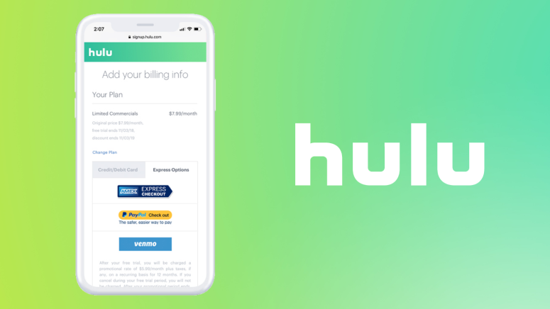 Hulu Venmo Payments