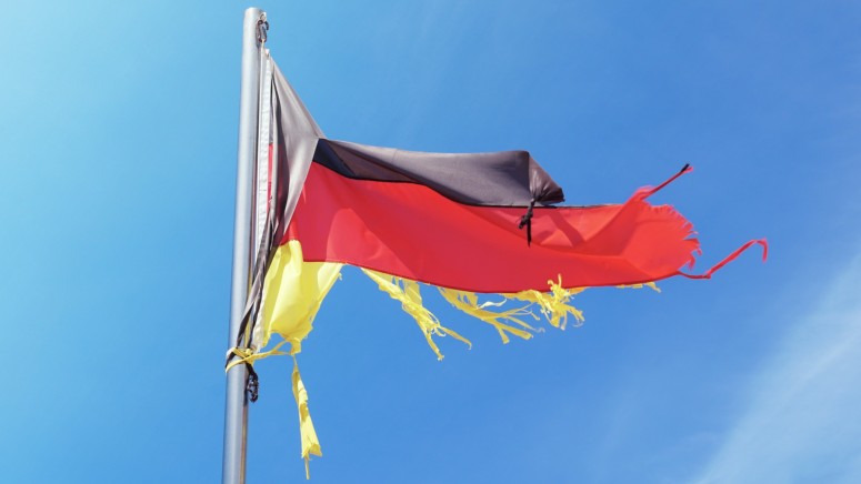 ripped German flag