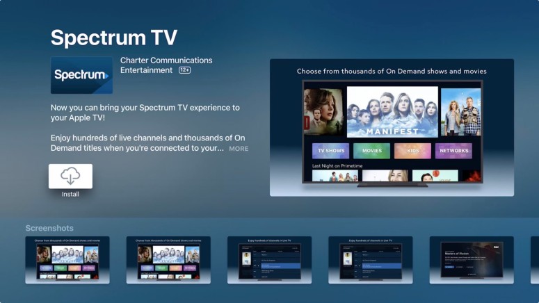 spectrum apple tv