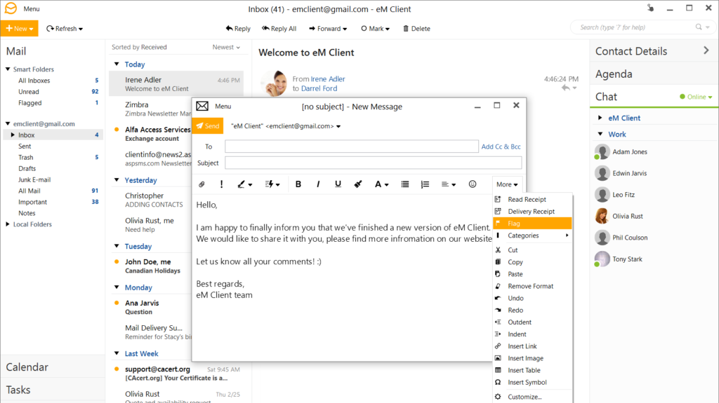 Windows Live Mail Alternatives - eM Client
