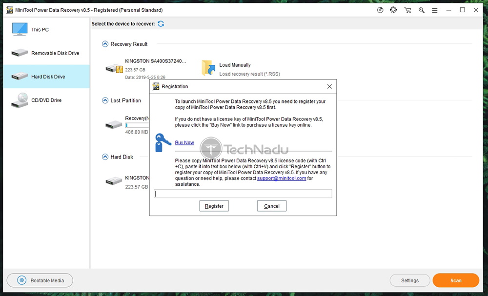 minitool photo recovery key