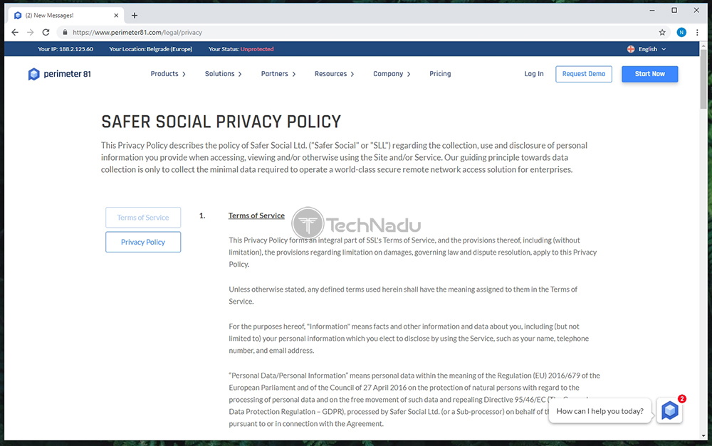 Privacy Policy Perimeter 81