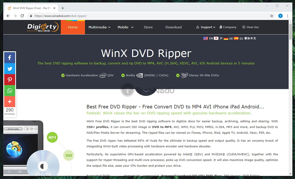WinX DVD Ripper Platinum Website
