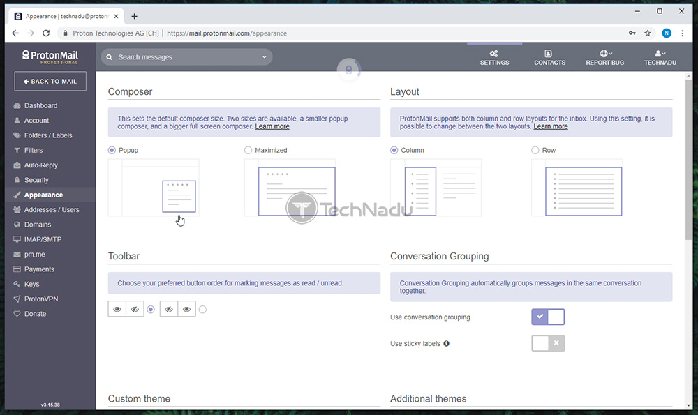 protonmail custom domain setup