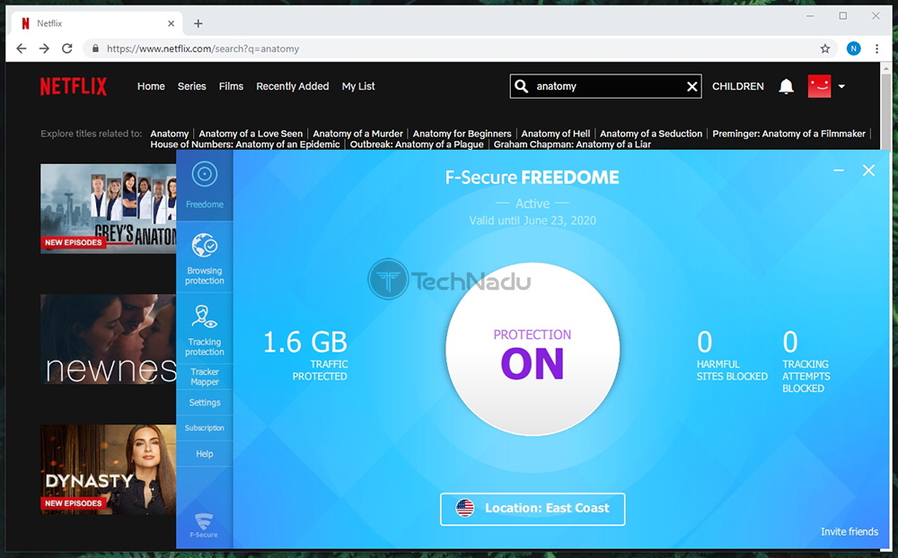 F-Secure Freedome VPN Netflix Streaming