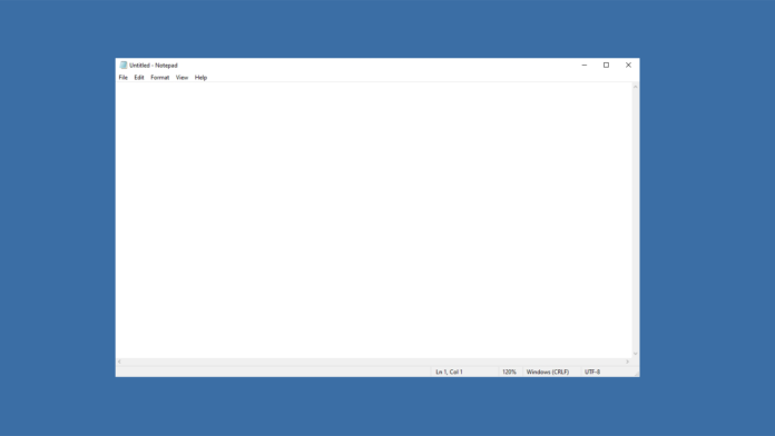 Microsoft Notepad UI Microsoft Notepad UI