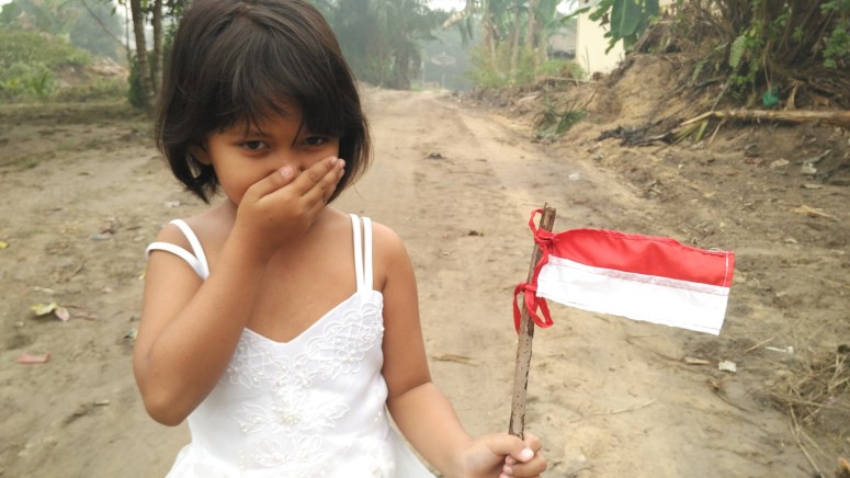 Indonesian Child Flag Censorship