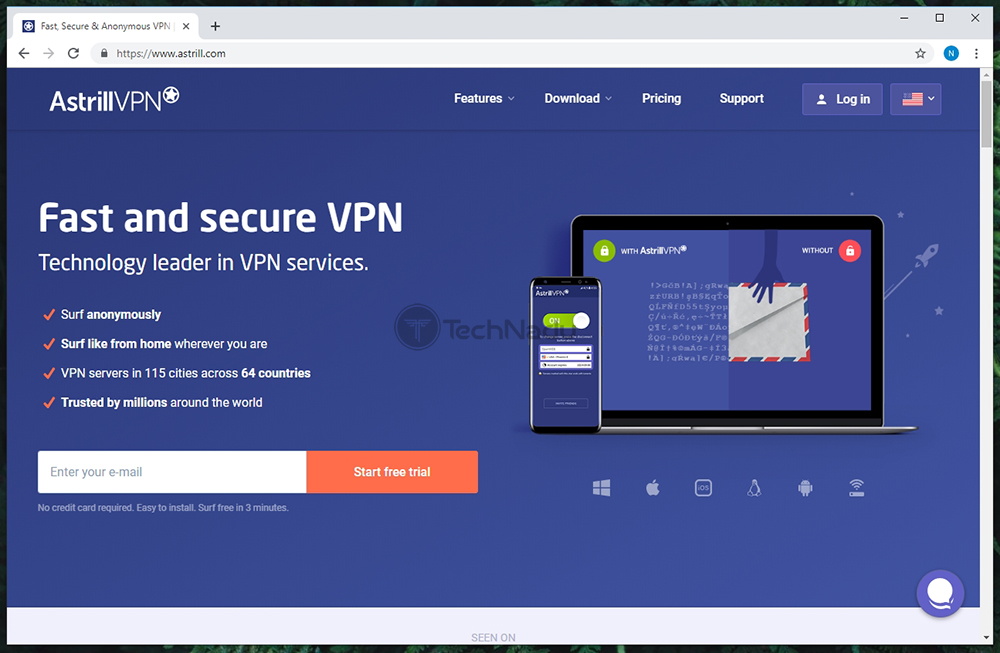Link to Astrill VPN Website