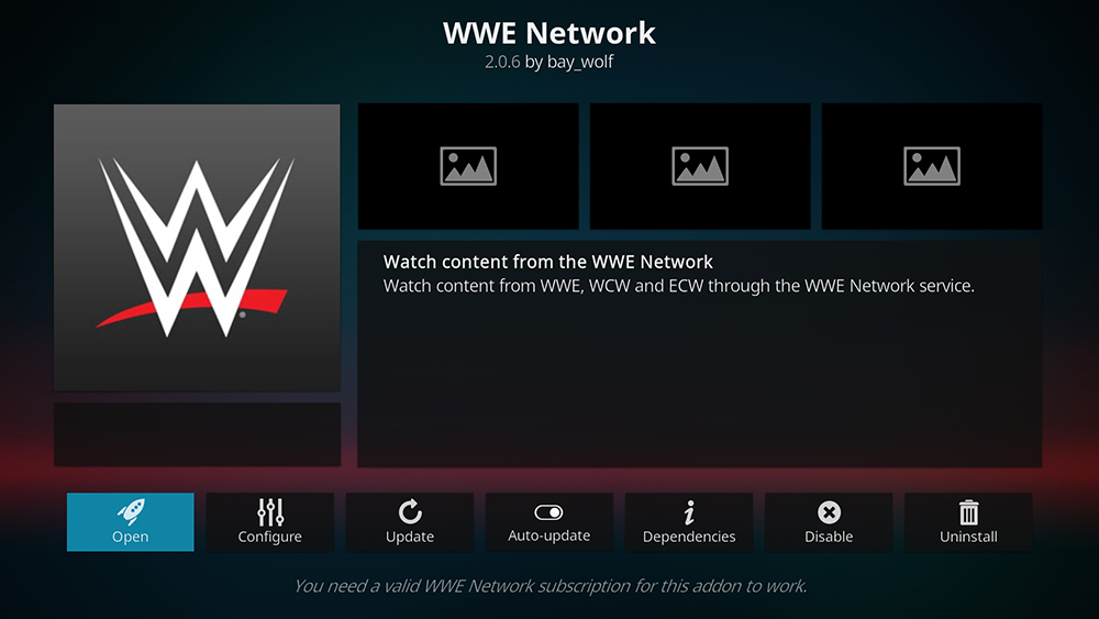 Kodi wwe addon