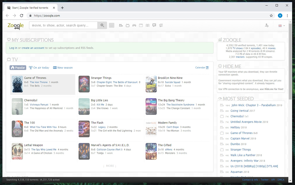 torrent search engine 2018