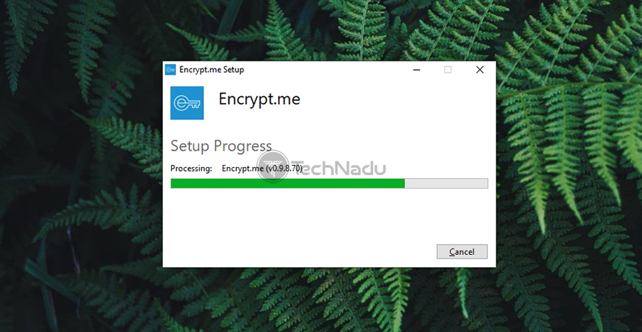 Encrypt.me Installation in Progress