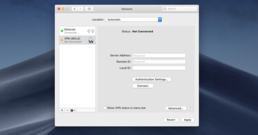 connect vpn via mac network settings