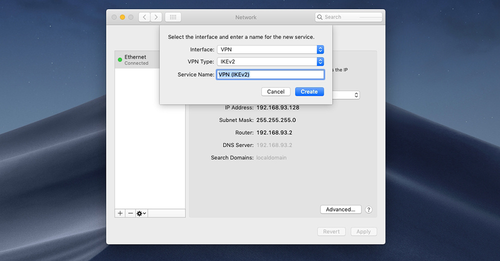 VPN Network Setup macOS