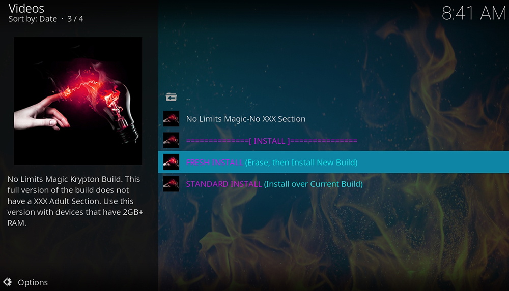 Fresh Installation No Limits Magic