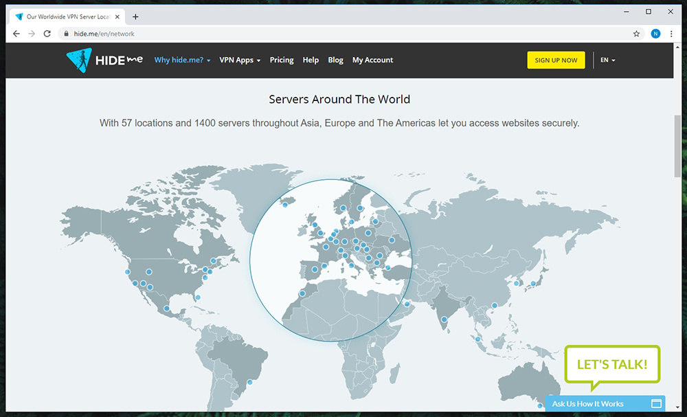 List of Hide.Me VPN Servers
