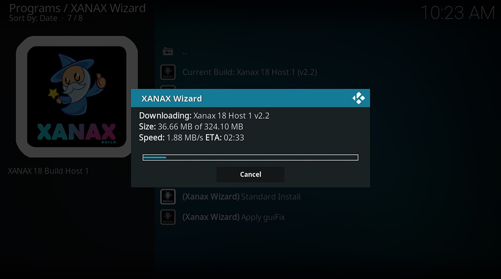 Xanax Build Download UI