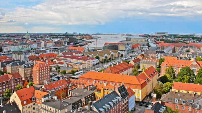 Copenhagen Denmark Aerial View