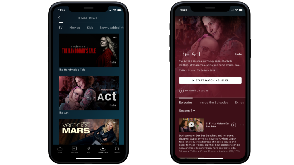 Hulu's new downloads feature