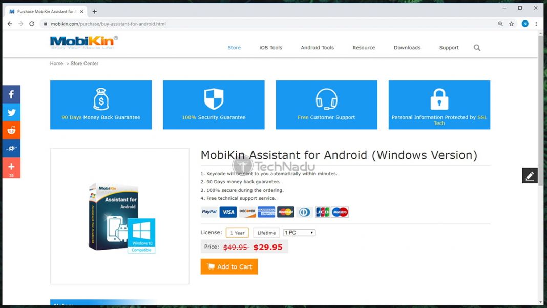 mobikin assistant for android cost