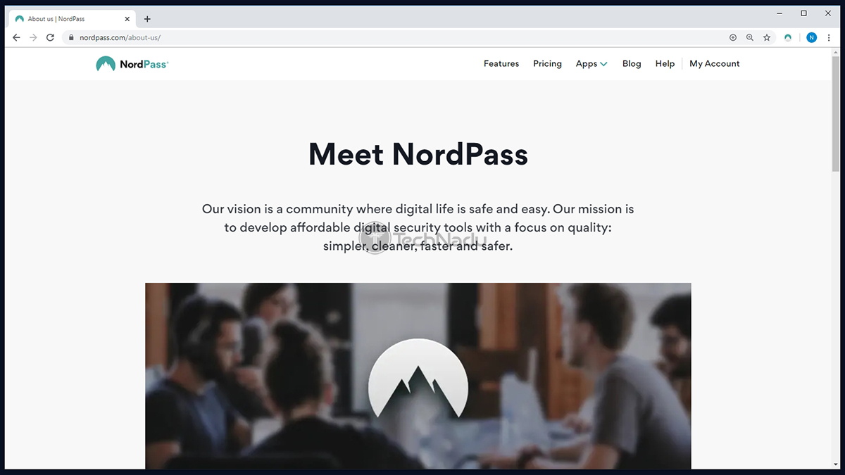 NordPass Website About Us Page
