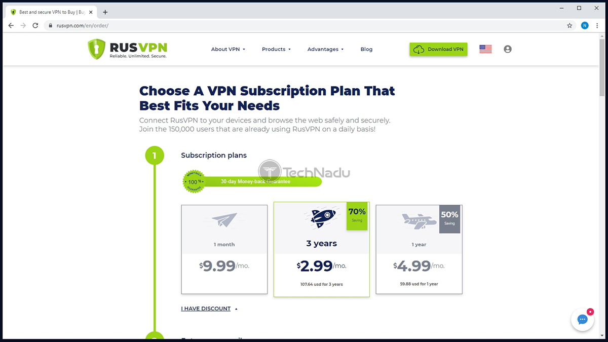 Link to RUSVPN Pricing
