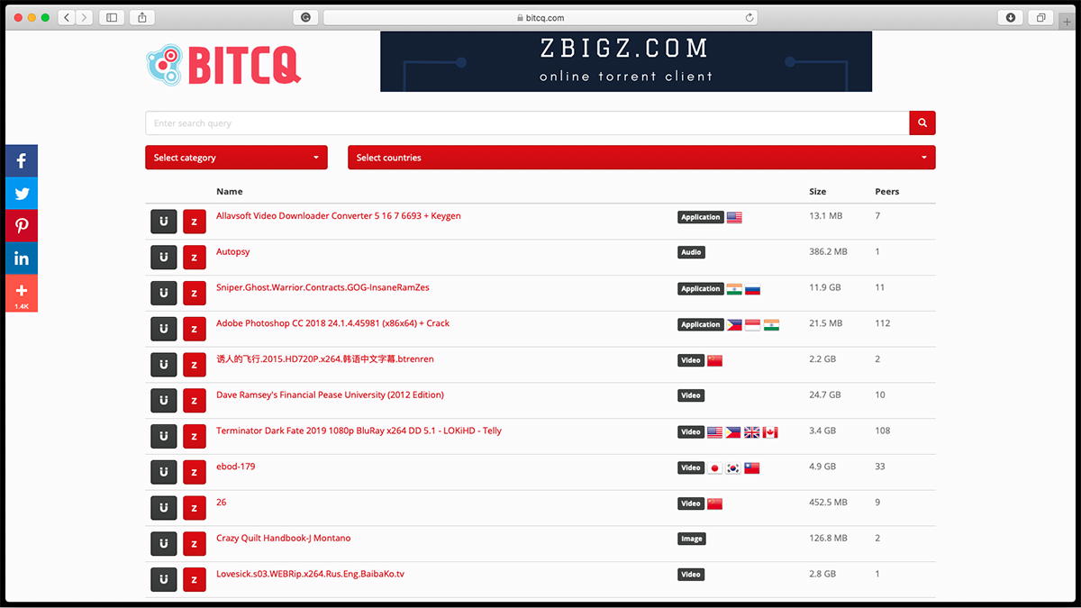 Sitio web de bitcq torrent