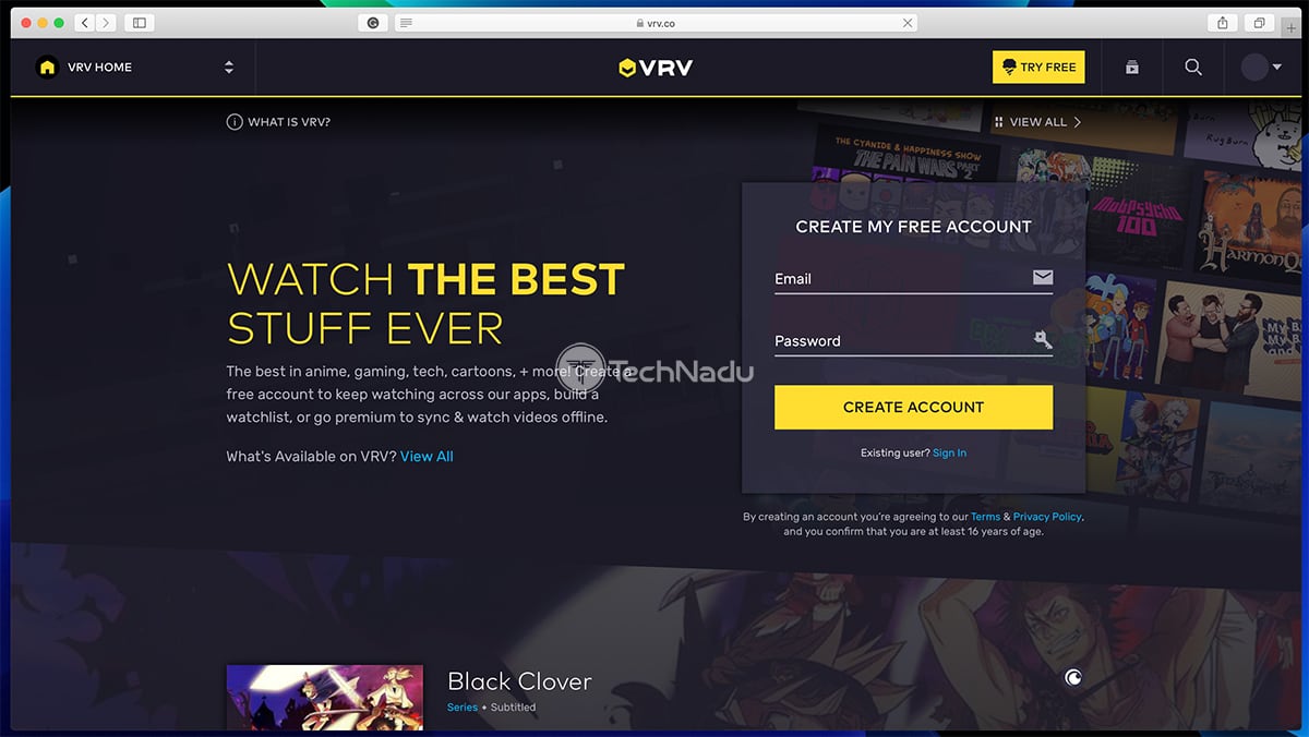 VRV Website