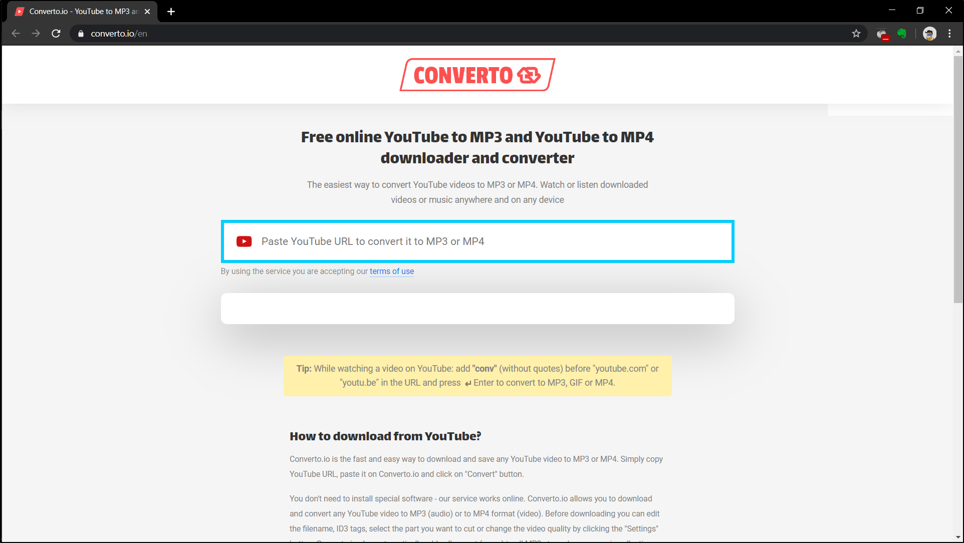 youtube mp3 link converter