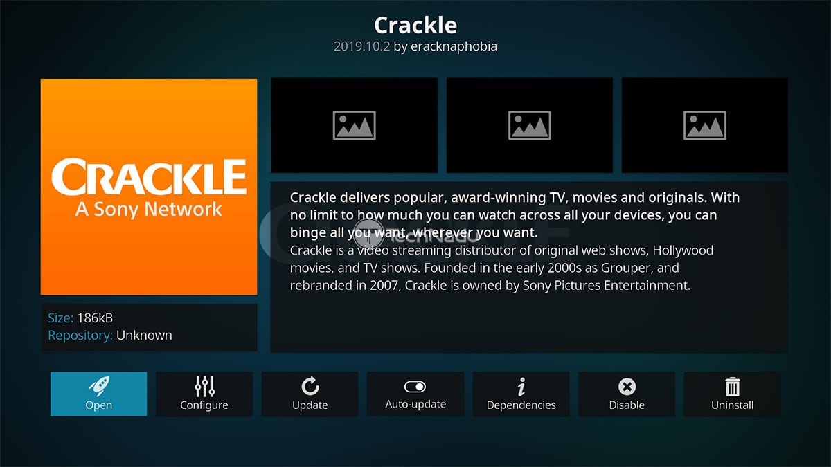 Crackle Kodi Addon