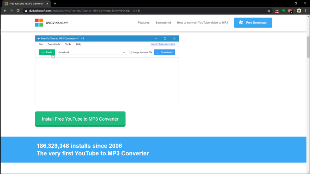 DVDVideoSoft YouTube to MP3 COnverter