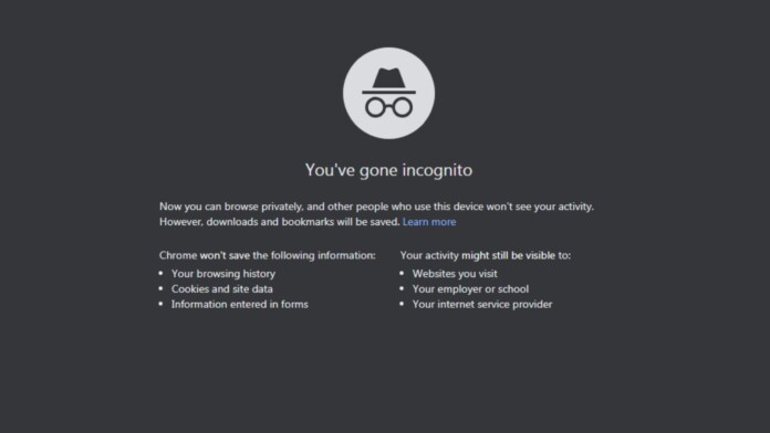 Google's incognito mode