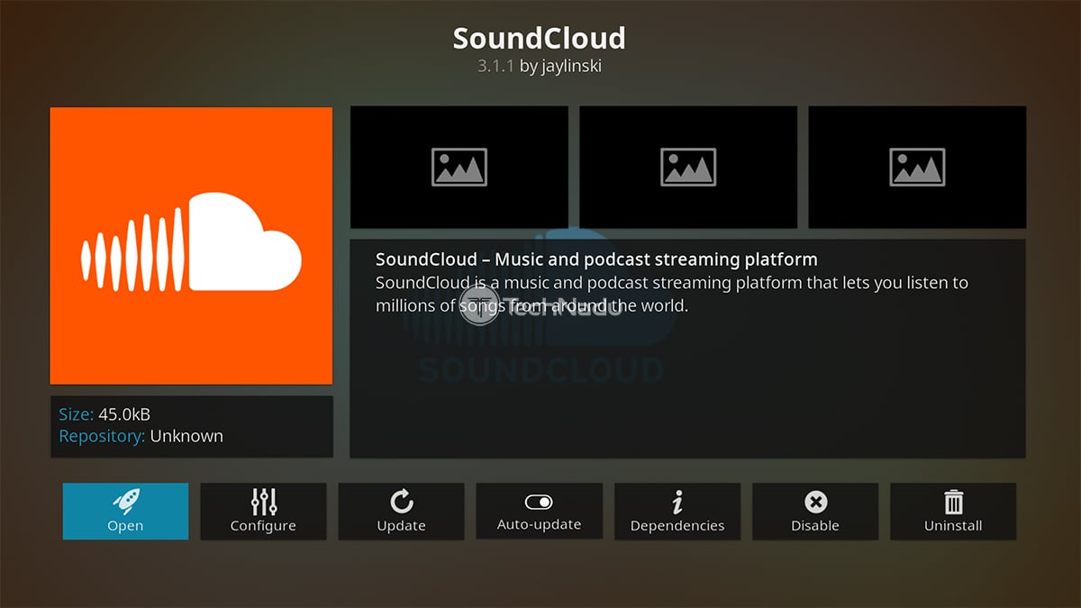 SoundCloud Kodi Addon