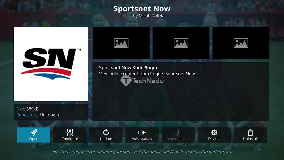 Complemento Sportsnet Now Kodi