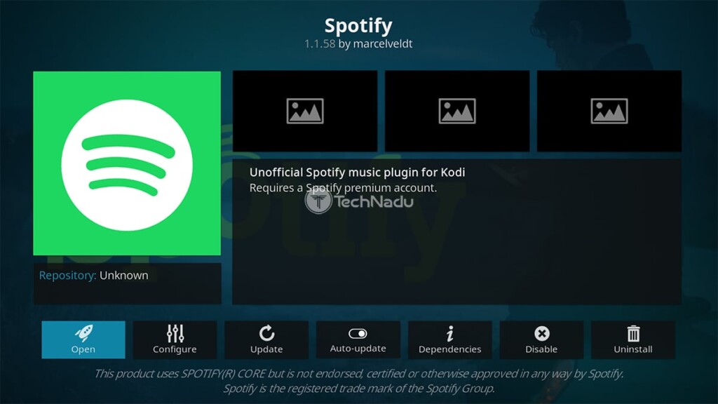 kodi musicplayer addon