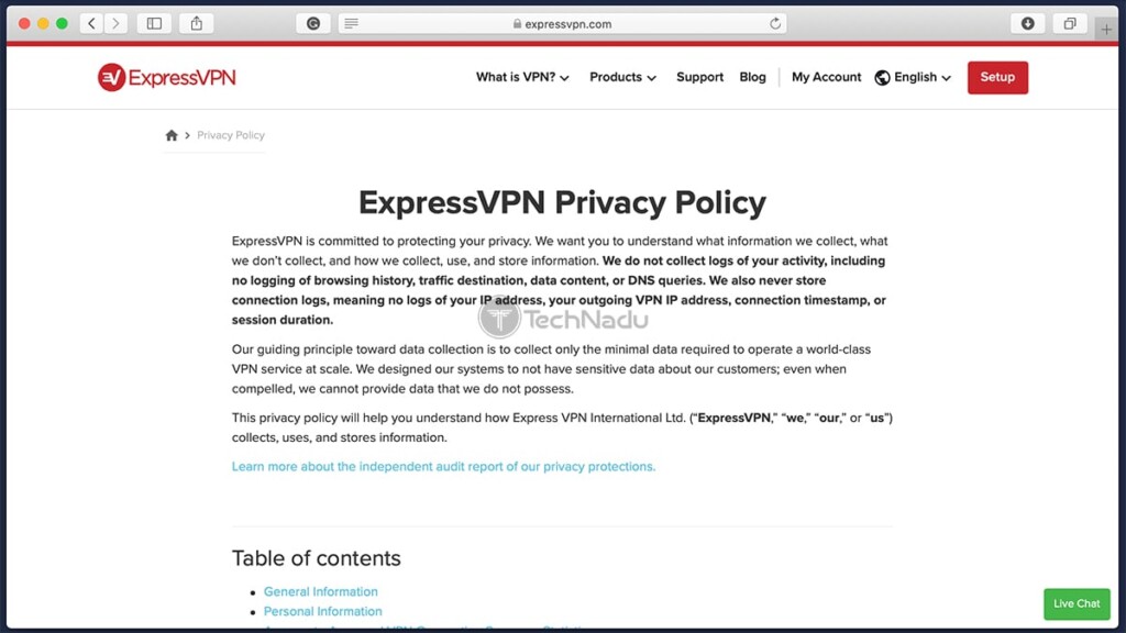 ExpressVPN Privacy Policy