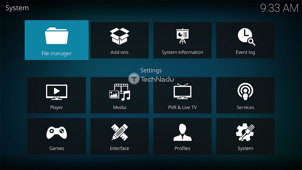 File Manager Icon Kodi UI