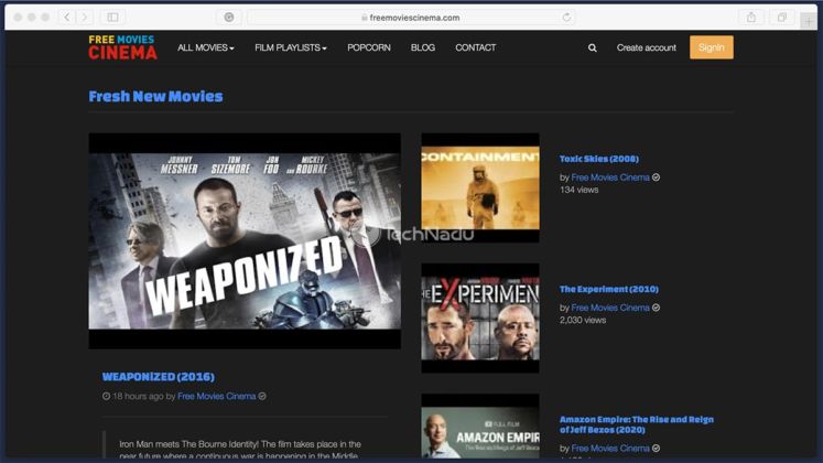 watch free movies websites no signup free download