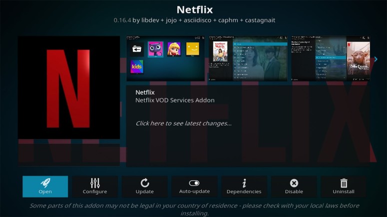 Netflix Kodi Addon Overview